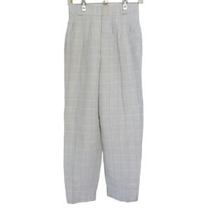 Giorgio Sant'Angelo windowpane linen blend trouser pants